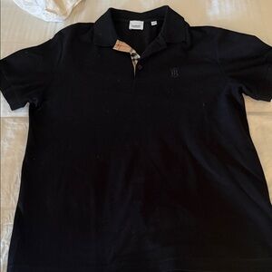 Burberry Navy Polo Shirt for Men
